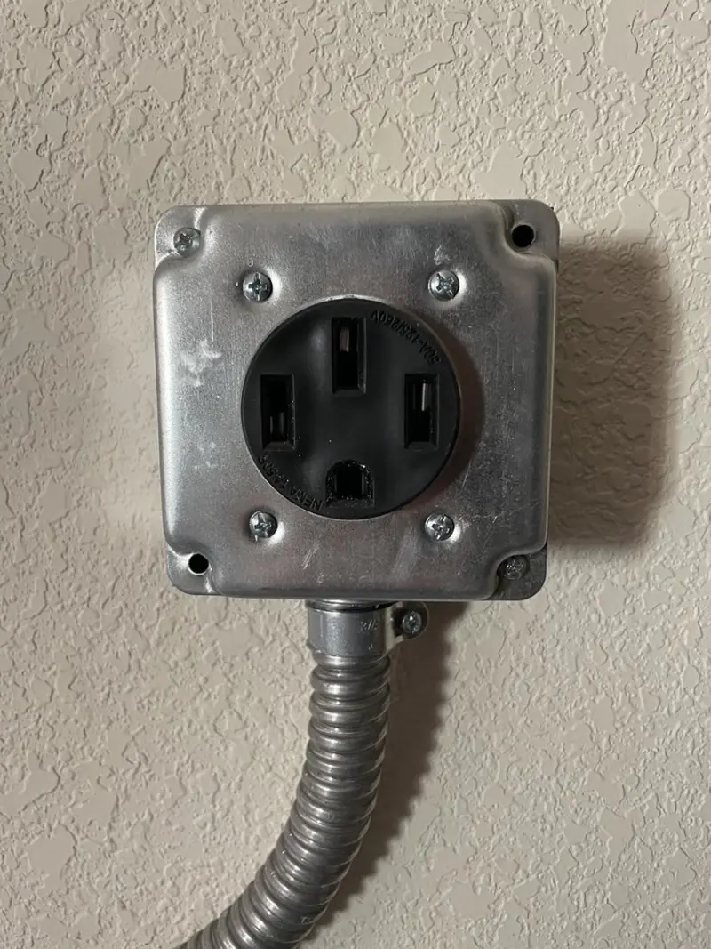NEMA 14-50 outlet installed for Electrical Panel Upgrade in Elsa